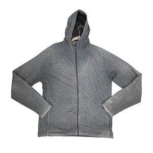 Smartwool Mens Large Gray Merino Wool Blend Full Zip Hoodie Raglan Active Jacket